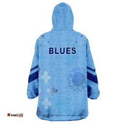 nsw blues indigenous rugby new south wales wearable blanket hoodie