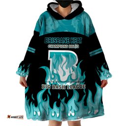 bbl brisbane heat wearable blanket hoodie 2nd champions 2024 new history