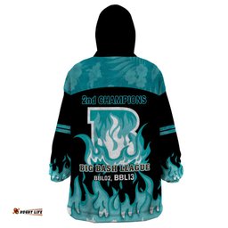 bbl brisbane heat wearable blanket hoodie 2nd champions 2024 new history