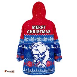 western bulldogs football wearable blanket hoodie dogs indigenous merry christmas