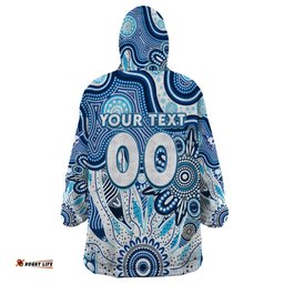 personalised kangaroos naidoc week 2024 wearable blanket hoodie aussie aboriginal art dt02