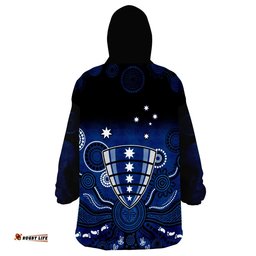 melbourne rebels rugby wearable blanket hoodie gradient aboriginal