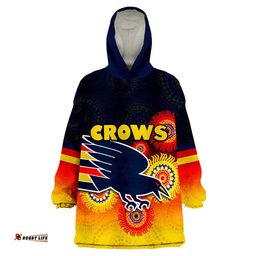 australian football league crows wearable blanket hoodie