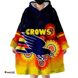 australian football league crows wearable blanket hoodie