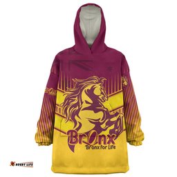 Brisbane Broncos Snug Hoodie - Bronx Mascot With Australia Flag