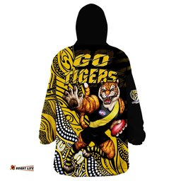richmond football aboriginal go the tigers mascot wearable blanket hoodie