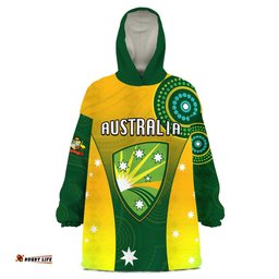 cricket australia wearable blanket hoodie unique aboriginal