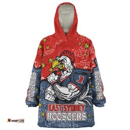 Sydney Roosters Custom Snug Hoodie - Team With Dot And Star Patterns For Tough Fan Snug Hoodie