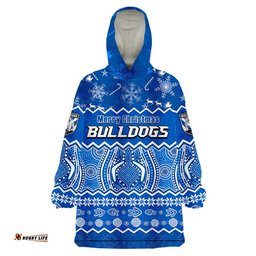 bulldogs aboriginal canterbury bankstown christmas vibe wearable blanket hoodie