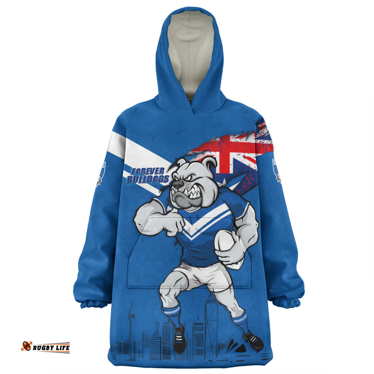 Canterbury-Bankstown Bulldogs Snug Hoodie Custom For Die Hard Fan Australia Flag Scratch Style