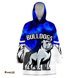 bulldogs rugby wearable blanket hoodie