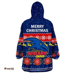 adelaide football wearable blanket hoodie crows indigenous merry christmas