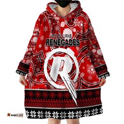 melbourne renegades christmas mix aboriginal wearable blanket hoodie