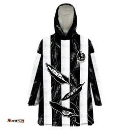 custom personalised collingwood magpies indigenous guernsey no2 version wearable blanket hoodie