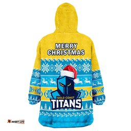 titans rugby wearable blanket hoodie indigenous merry christmas