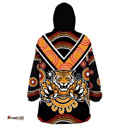tigers rugby wearable blanket hoodie aboriginal