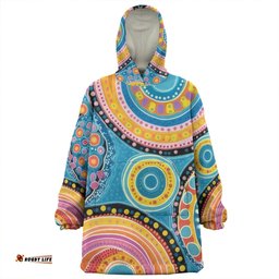 Australia Aboriginal Snug Hoodie - Dots Art And Colorful Pattern Snug Hoodie