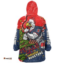 Sydney Roosters Christmas Custom Snug Hoodie - Let's Get Lit Chrisse Pressie Snug Hoodie