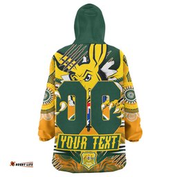 wallabies rugby aboriginal snug hoodie custom super indigenous wallabies championship scratch style oodie blanket