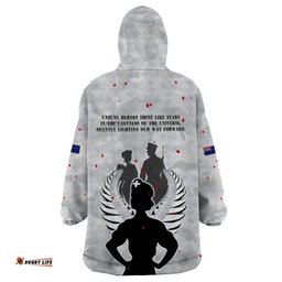 new zealand anzac day wearable blanket hoodie for the nurse lest we forget lt05