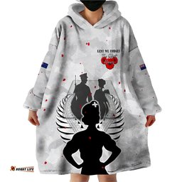 new zealand anzac day wearable blanket hoodie for the nurse lest we forget lt05