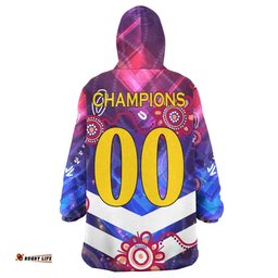 sea eagles rugby snug hoodie custom sea eagles champions with aboriginal abstract dot painting player and number oodie blanket