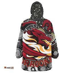 stgeorge rugby snug hoodie custom dragons rugby aboriginal pattern naidoc week snug hoodie