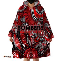 personalised bombers naidoc week 2024 wearable blanket hoodie aussie aboriginal art dt02