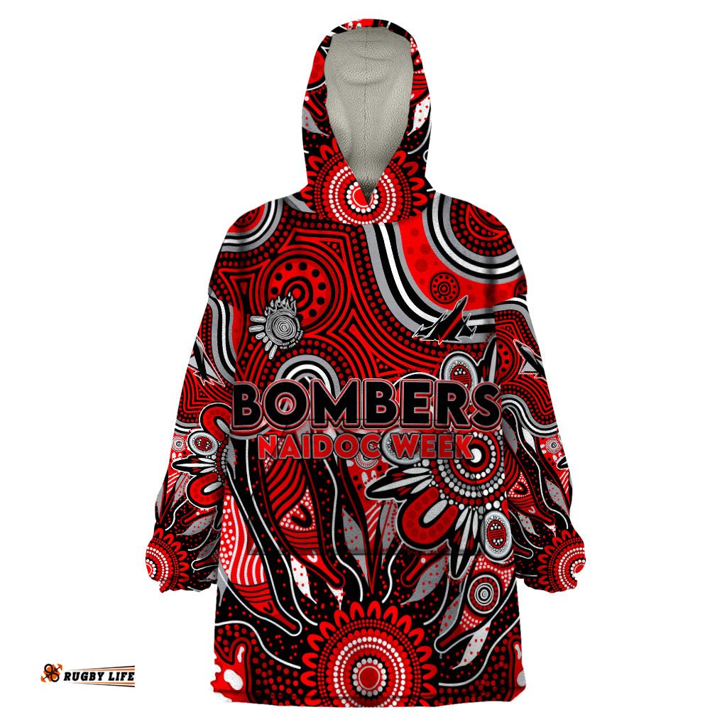 personalised bombers naidoc week 2024 wearable blanket hoodie aussie aboriginal art dt02