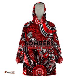 personalised bombers naidoc week 2024 wearable blanket hoodie aussie aboriginal art dt02