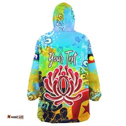 waratahs rugby naidoc week snug hoodie custom waratahs naidoc week with aboriginal get up stand up show up oodie blanket
