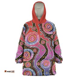Australia Aboriginal Snug Hoodie - Aboriginal Background Featuring Dot Design Snug Hoodie