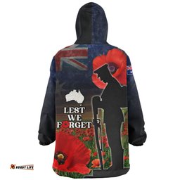 Australia Snug Hoodie - Custom Anzac Day Lest We Forget Red Poppies