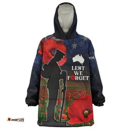 Australia Snug Hoodie - Custom Anzac Day Lest We Forget Red Poppies