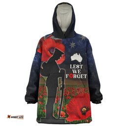 Australia Snug Hoodie - Custom Anzac Day Lest We Forget Red Poppies