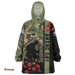 Australia Snug Hoodie Lest We Forget Military Camouflage Simple Style