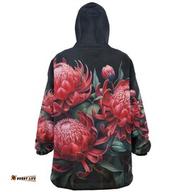 Australia Waratah Snug Hoodie - Red Waratah Flowers Fine Art Ver2 Snug Hoodie