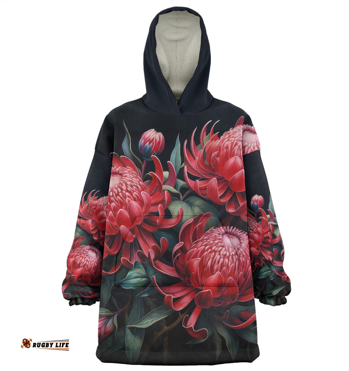 Australia Waratah Snug Hoodie - Red Waratah Flowers Fine Art Ver2 Snug Hoodie