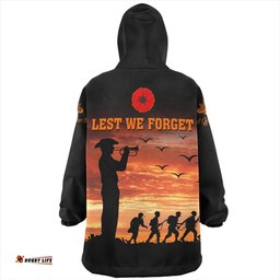 Australia Snug Hoodie Anzac Lest We Forget Sunset Soldiers Army