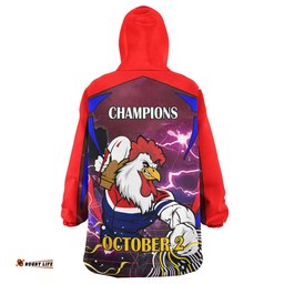 roosters rugby snug hoodie custom final series champions roosters rugby league player and number oodie blanket