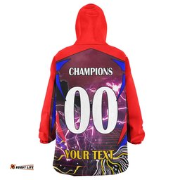 roosters rugby snug hoodie custom final series champions roosters rugby league player and number oodie blanket
