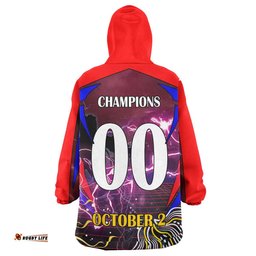 roosters rugby snug hoodie custom final series champions roosters rugby league player and number oodie blanket