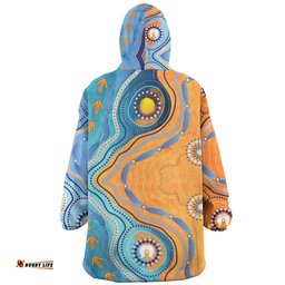 Australia Aboriginal Snug Hoodie - Indigenous Beach Dot Painting Art Snug Hoodie