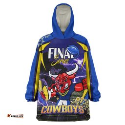 cowboys rugby snug hoodie custom final series champions cowboys rugby league player and number oodie blanket