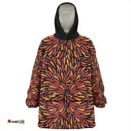 Australia Aboriginal Snug Hoodie - Aboriginal Bush Leaves Seamless Texture Snug Hoodie