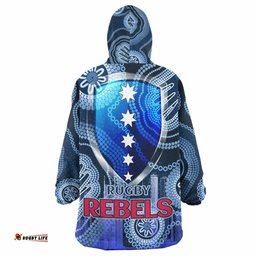 rebels rugby snug hoodie custom melbourne aboriginal style oodie blanket