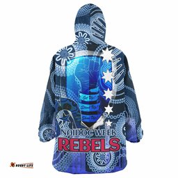rebels rugby snug hoodie custom naidoc week melbourne aboriginal style oodie blanket