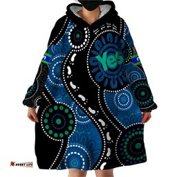 australia indigenous wearable blanket hoodie vote yes aboriginal torres strait