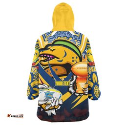 eels premierships rugby snug hoodie custom go para army eels champion claw scratch aboriginal culture oodie blanket