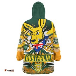Wallabies Snug Hoodie - Custom Super Indigenous Wallabies Championship Scratch Style Oodie Blanket